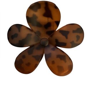 NWT Leopard Print Flower Hair Clip